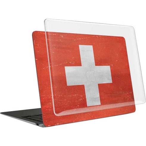 Switzerland Flag Distressed MacBook Air 13in M1 (2021) Case plus Skin
